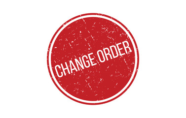 Red Change order Rubber Stamp Seal Vector