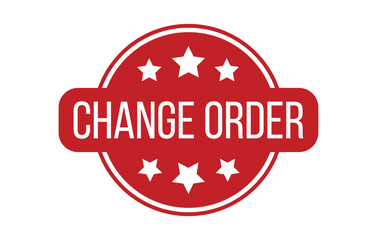 Red Change order Rubber Stamp Seal Vector