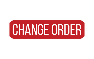 Fototapeta premium Red Change order Rubber Stamp Seal Vector