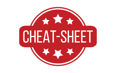 Red Cheat sheet Rubber Stamp Seal Vector illustration isolated on white background