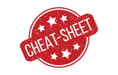 Red Cheat sheet Rubber Stamp Seal Vector illustration isolated on white background