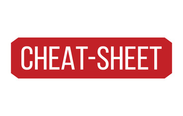 Red Cheat sheet Rubber Stamp Seal Vector illustration isolated on white background