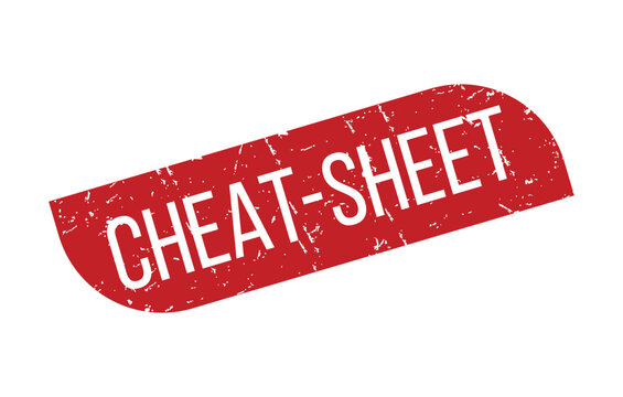 Cheat sheet Rubber Stamp Seal Vector illustration isolated on white background