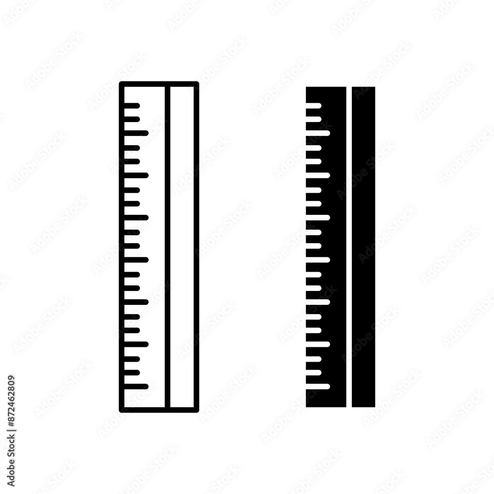 Poster measurement vector linear and filed illustration on white background..eps