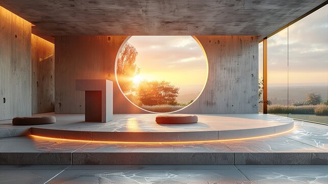 Showcase your expertise with a podium mockup tailored for educational content. , Minimalism,