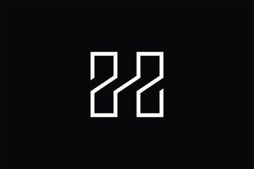 letter H N negative space modern abstract logo, letter H N business logo