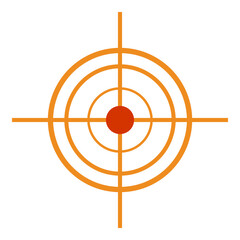 Arrow or shooting target board flat icon. EPS 10.