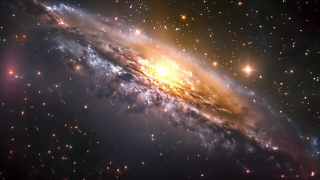This stunning image of a distant spiral galaxy with a bright, glowing core.
