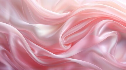Obraz premium A pink fabric with a wave pattern