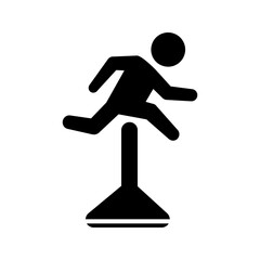 Summer sports icon, flat design best vector icon. Jump sport. White background. EPS 10