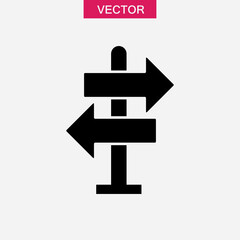 Direction Arrows flat icon, simple trendy style illustration on white background..eps