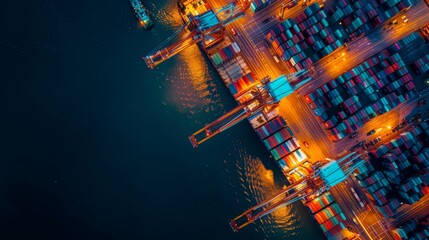 container ship docked at port , container terminal
, cargo ship loading containers , largest container ships in the world