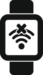 Smart watch is showing no wireless connection icon