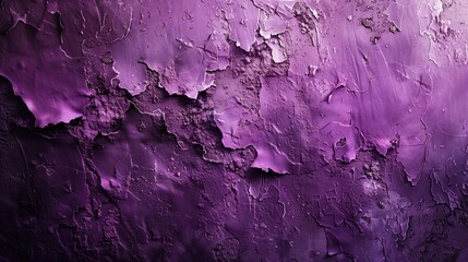 Antique Purple Painted Blank Wall, Textured Color Background Design, Weathered Distressed Vintage Backdrop, Peeling Paint Closeup, Abstract Digital Grungy Texture