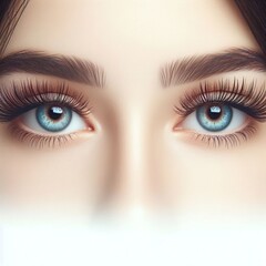 Fototapeta premium Animal and women's eyes