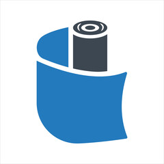 Wrap icon. Paint Protection Film, PPF. Vinyl wrap. Car wrapping icon. Vector and glyph