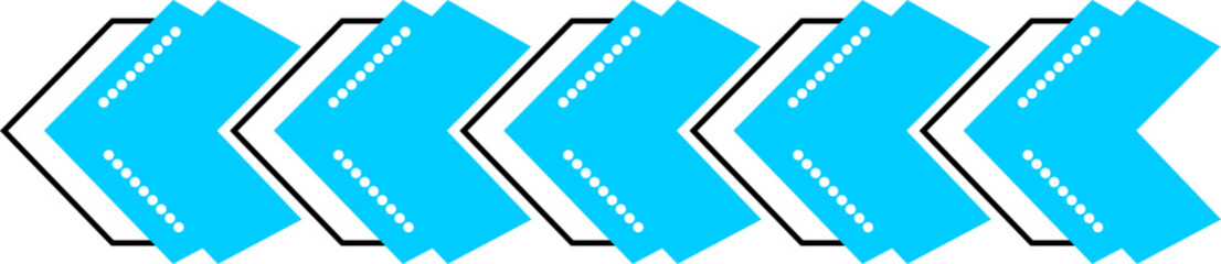 Blue Modern Memphis Arrow