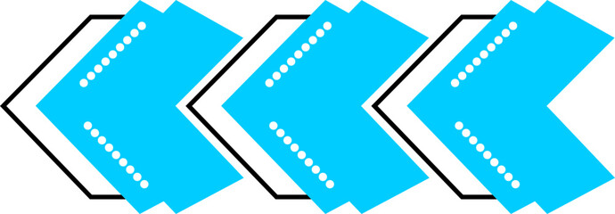 Blue Modern Memphis Arrow