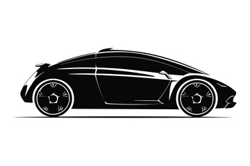 Hybrid Vehicle Car Silhouette Vector