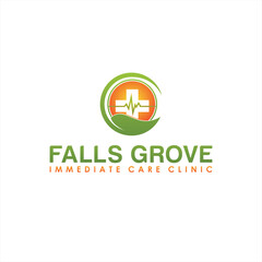 clinic care logo full color illustration