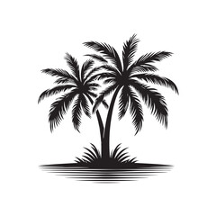 Silhouette Palm tree vector
