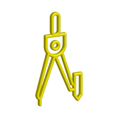 Illustration Vector graphic of drawing compass icon