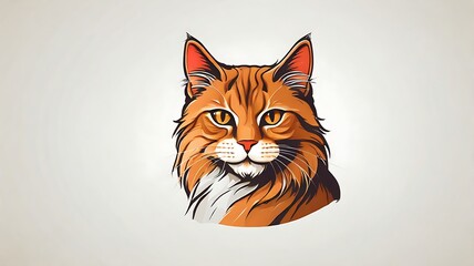 Obraz premium Cat logo isolated on white backgraund