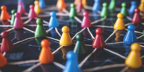 Entrepreneur networking and making connections at a business event or conference