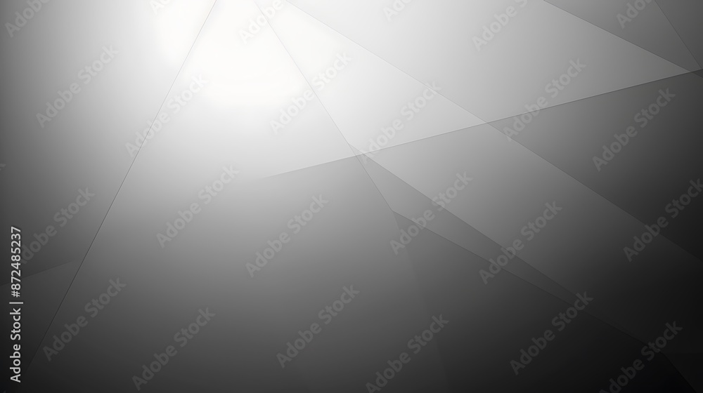 Poster elegant background with gradient shades of light gray to dark gray, featuring a large rectangular wh
