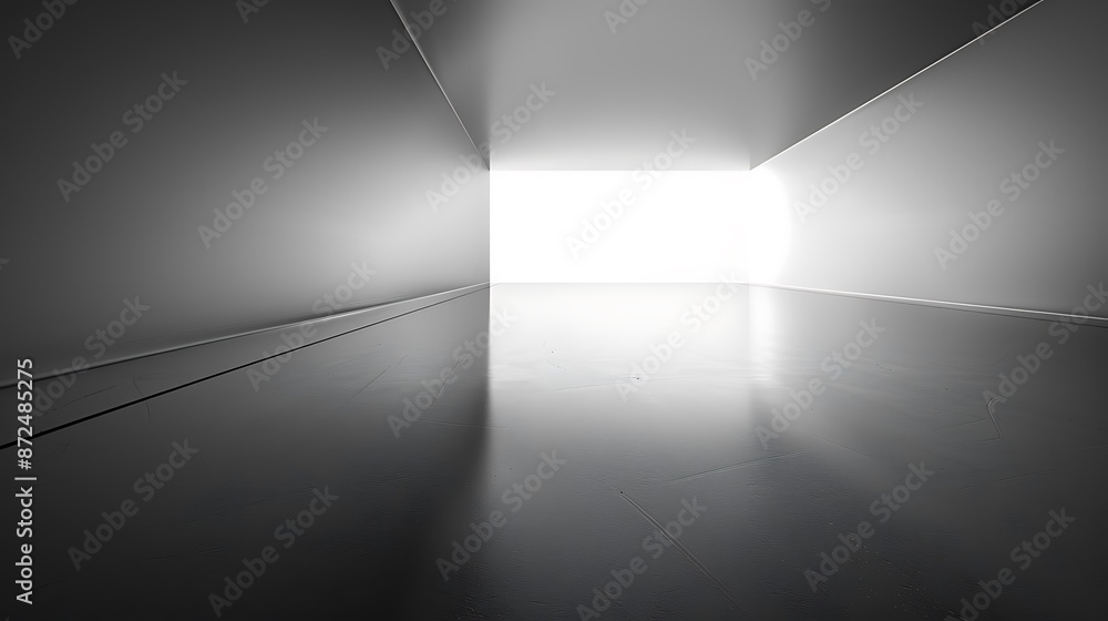 Aufkleber elegant background with gradient shades of light gray to dark gray, featuring a large rectangular wh