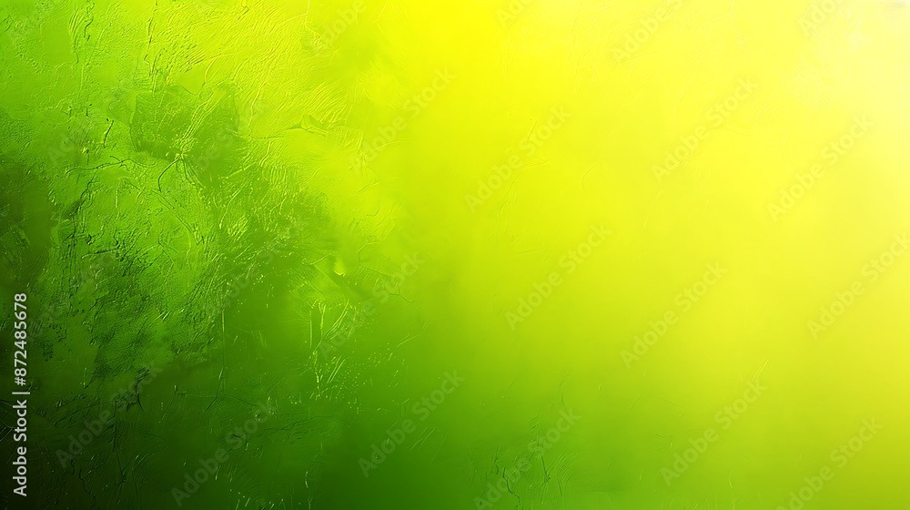 Poster trendy background with gradient shades of light lime to dark lime, featuring a small rectangular whi