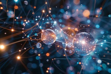 Abstract Network of Light and Energy