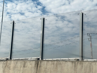 Fototapeta premium steel mesh on road bridge