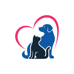 pet care logo design vector icon template