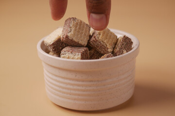 detail short of wafer roll chocolate