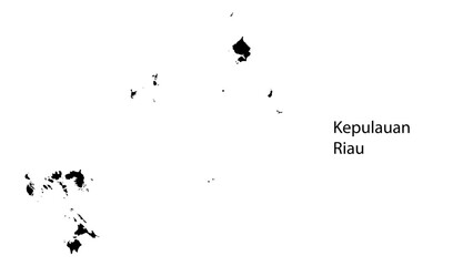 Kepulauan Riau map in silhouette