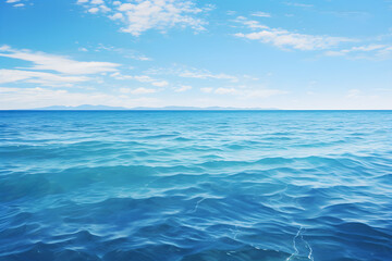 Obraz premium Mesmerizing Blue Ocean Expanse: A Symbiosis of Sky, Water, and Light