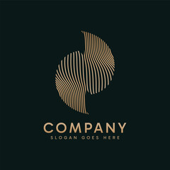 An abstract luxury geometric logo combines sophisticated design elements with geometric shapes to create a visually striking and elegant symbol. 