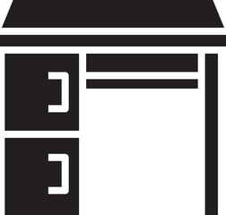 Table Glyph Icon Illustration
