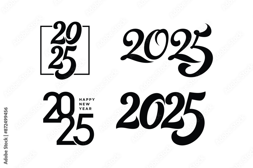 Poster 2025 design vector idea with creative modern style high resolution template