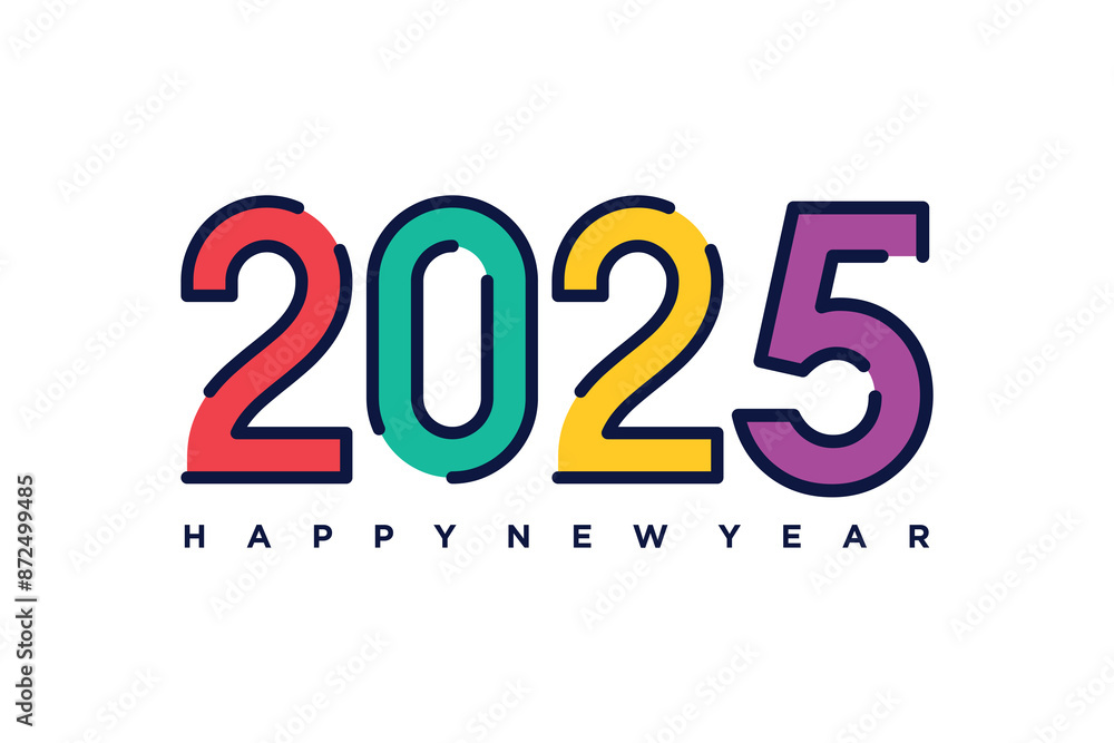 Poster 2025 design vector idea with creative modern style high resolution template