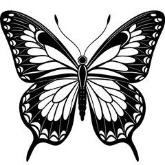 a big butterfly vector silhouette illustration