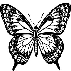 a big butterfly vector silhouette illustration