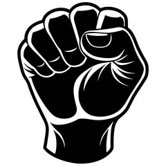hand fist vector silhouette illustration