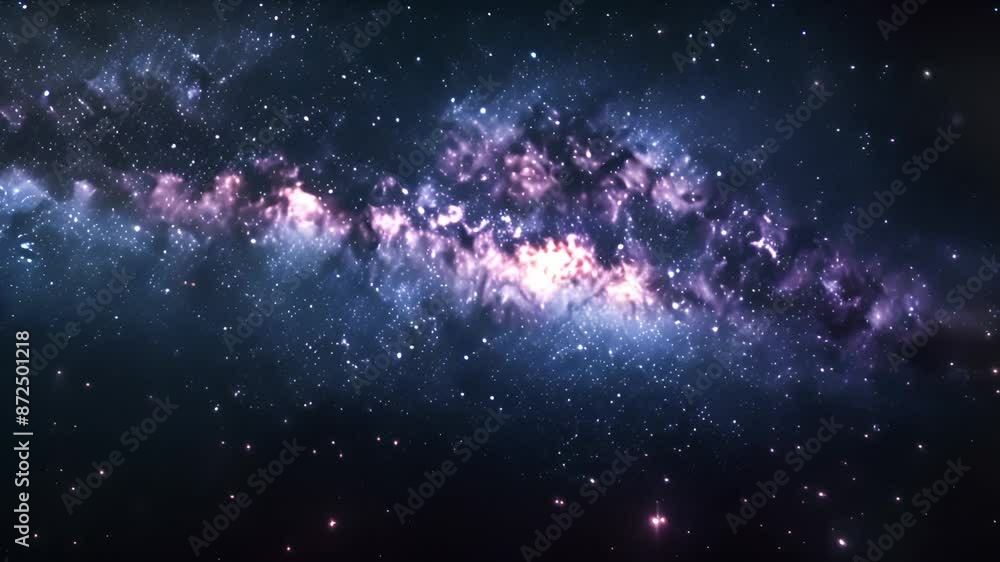 Poster a stunning view of the milky way galaxy at night, showcasing the intricate patterns of stars and neb
