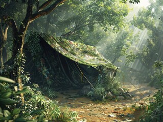 Wide-angle view of a rugged