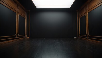 Darkroom background with a platform to showcase, product products marketing concept, background