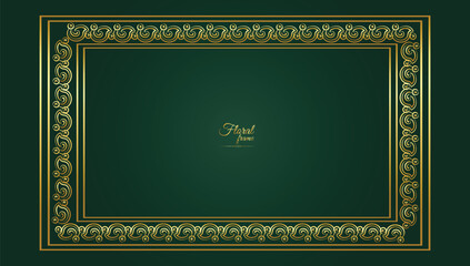 Gold frame beautiful retro background design and pattern Frame 