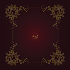 Gold frame beautiful retro background design and pattern Frame 