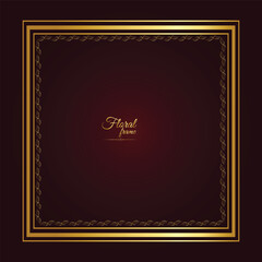 Gold frame beautiful retro background design and pattern Frame 